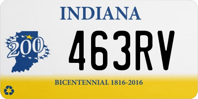 IN license plate 463RV