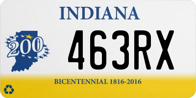 IN license plate 463RX