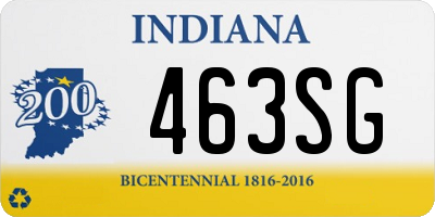 IN license plate 463SG