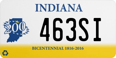 IN license plate 463SI