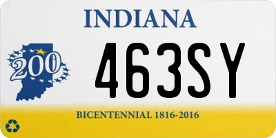 IN license plate 463SY