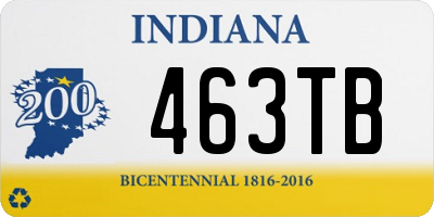 IN license plate 463TB