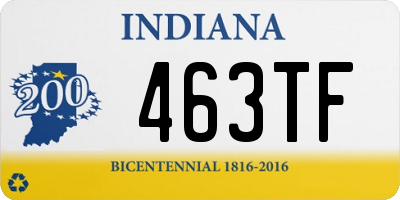 IN license plate 463TF