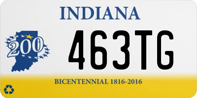 IN license plate 463TG