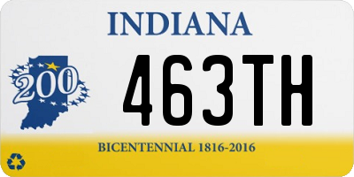 IN license plate 463TH