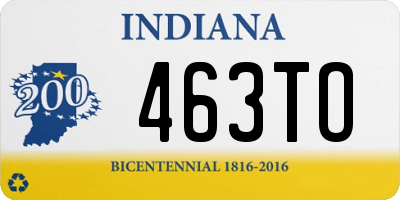 IN license plate 463TO