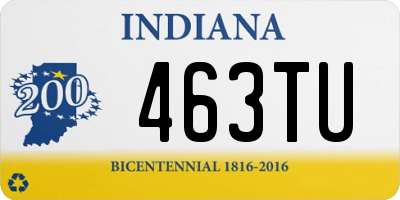 IN license plate 463TU