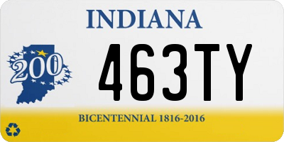 IN license plate 463TY