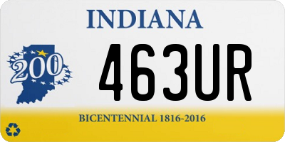 IN license plate 463UR