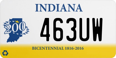IN license plate 463UW
