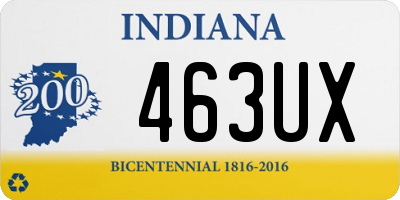 IN license plate 463UX