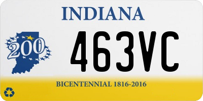 IN license plate 463VC