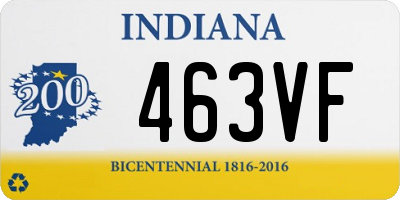 IN license plate 463VF