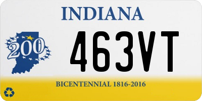 IN license plate 463VT