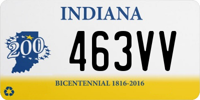 IN license plate 463VV