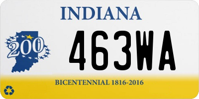 IN license plate 463WA