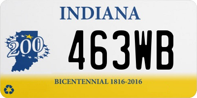 IN license plate 463WB