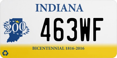 IN license plate 463WF