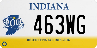 IN license plate 463WG