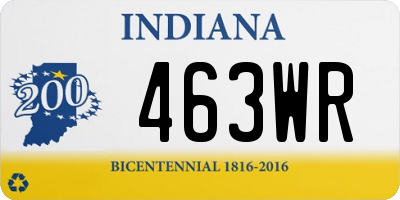 IN license plate 463WR