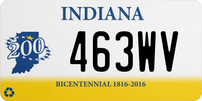 IN license plate 463WV