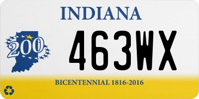 IN license plate 463WX