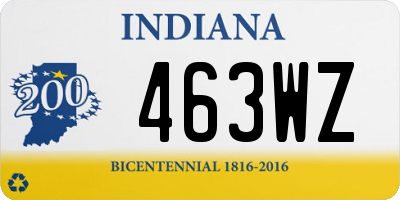 IN license plate 463WZ