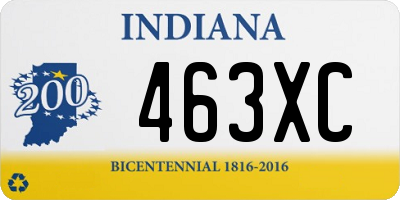 IN license plate 463XC