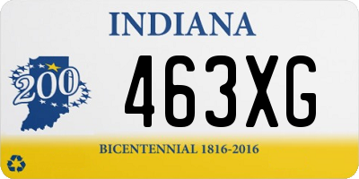 IN license plate 463XG