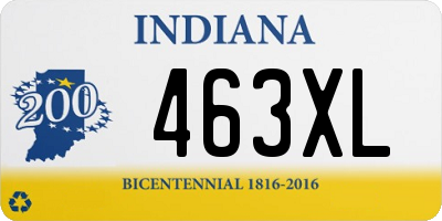 IN license plate 463XL