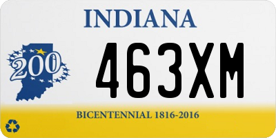 IN license plate 463XM