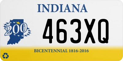 IN license plate 463XQ