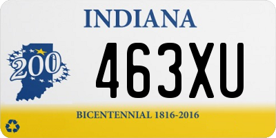 IN license plate 463XU