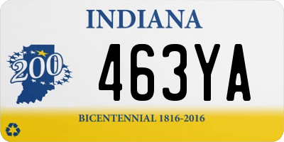 IN license plate 463YA