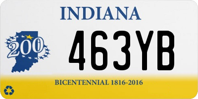 IN license plate 463YB