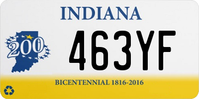 IN license plate 463YF