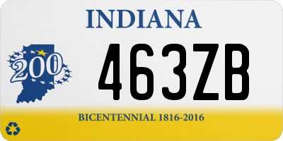 IN license plate 463ZB