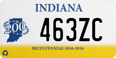 IN license plate 463ZC