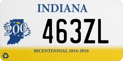 IN license plate 463ZL