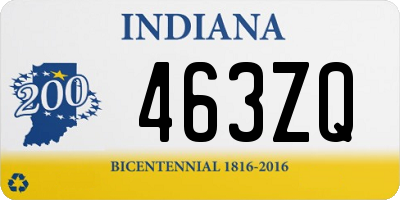 IN license plate 463ZQ