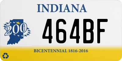IN license plate 464BF