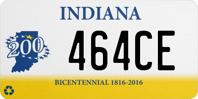 IN license plate 464CE