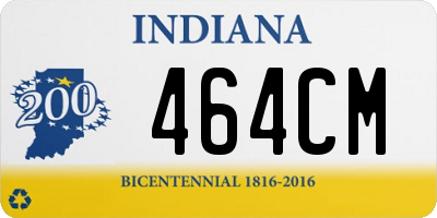 IN license plate 464CM