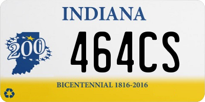 IN license plate 464CS