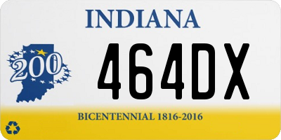 IN license plate 464DX