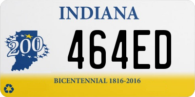 IN license plate 464ED