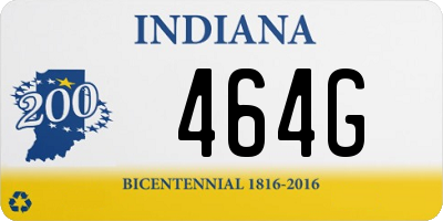 IN license plate 464G