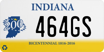 IN license plate 464GS