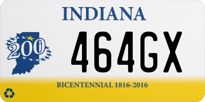 IN license plate 464GX