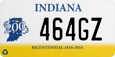 IN license plate 464GZ